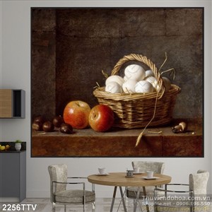 Tranh tĩnh vật hoa quả sơn dầu độc đáo