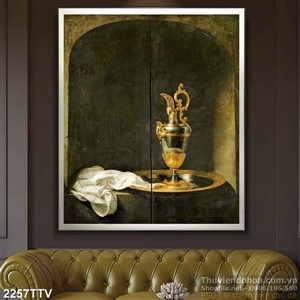Tranh tĩnh vật hoa quả sơn dầu trang trí phòng