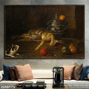 Tranh tĩnh vật hoa quả sơn dầu nghệ thuật