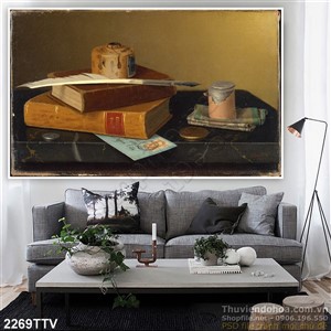 Tranh tĩnh vật hoa quả sơn dầu treo tường phòng ngủ