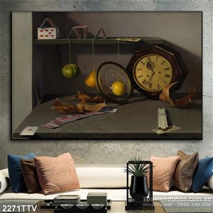 Tranh tĩnh vật hoa quả sơn dầu treo tường đẹp