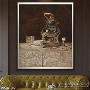 Tranh tĩnh vật hoa quả sơn dầu trang trí phòng bếp