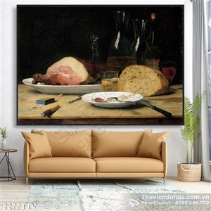 Tranh tĩnh vật hoa quả sơn dầu độc đáo