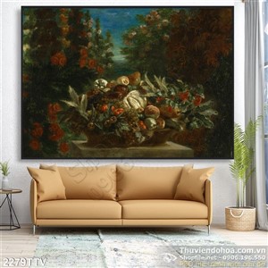 Tranh tĩnh vật hoa quả sơn dầu độc đáo đẹp