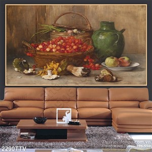 Tranh tĩnh vật hoa quả sơn dầu độc đáo
