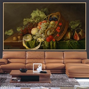 Tranh tĩnh vật hoa quả sơn dầu độc đáo