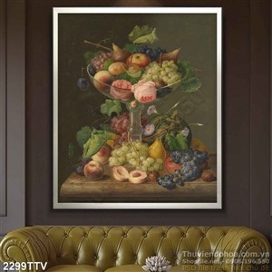 Tranh tĩnh vật hoa quả sơn dầu nghệ thuật