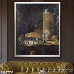 Tranh tĩnh vật hoa quả sơn dầu Châu Âu