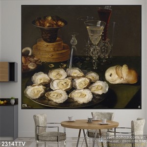 Tranh tĩnh vật hoa quả sơn dầu độc đáo