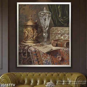 Tranh tĩnh vật hoa quả sơn dầu độc đáo