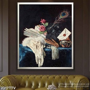 Tranh tĩnh vật hoa quả sơn dầu treo tường đẹp