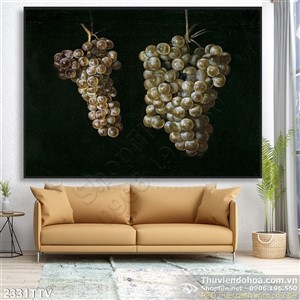 Tranh tĩnh vật hoa quả sơn dầu treo tường đẹp