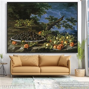 Tranh tĩnh vật hoa quả sơn dầu nghệ thuật