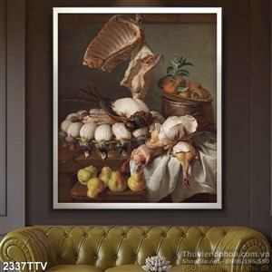 Tranh tĩnh vật hoa quả sơn dầu Châu Âu