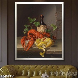 Tranh tĩnh vật hoa quả sơn dầu đẹp