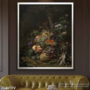 Tranh tĩnh vật hoa quả sơn dầu nghệ thuật