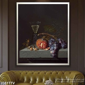 Tranh tĩnh vật hoa quả sơn dầu nghệ thuật