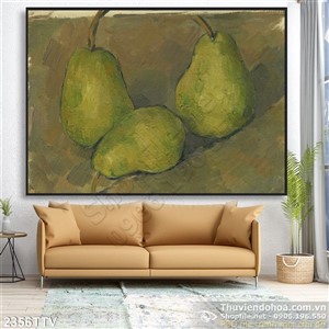 Tranh tĩnh vật hoa quả sơn dầu trang trí phòng