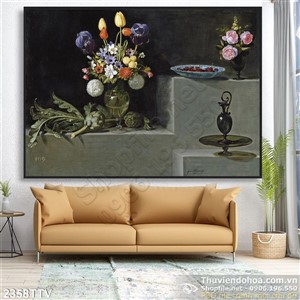 Tranh tĩnh vật hoa quả sơn dầu nghệ thuật