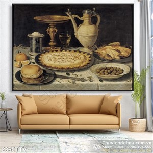 Tranh tĩnh vật hoa quả sơn dầu độc đáo