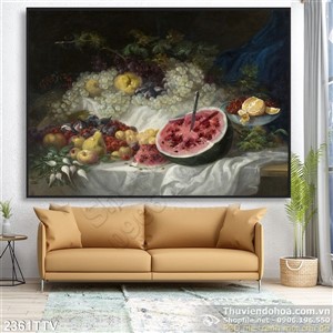 Tranh tĩnh vật hoa quả sơn dầu nghệ thuật
