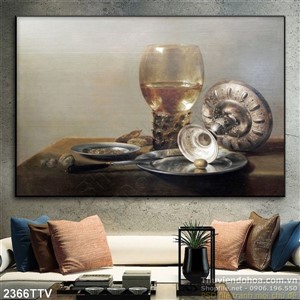 Tranh tĩnh vật hoa quả sơn dầu trang trí bếp