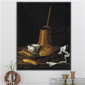 Tranh tĩnh vật hoa quả sơn dầu treo tường