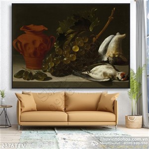 Tranh tĩnh vật hoa quả sơn dầu nghệ thuật