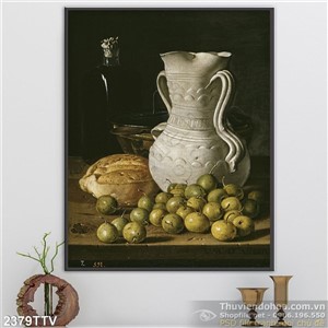 Tranh tĩnh vật hoa quả sơn dầu trang trí treo tường