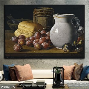 Tranh tĩnh vật hoa quả sơn dầu nghệ thuật