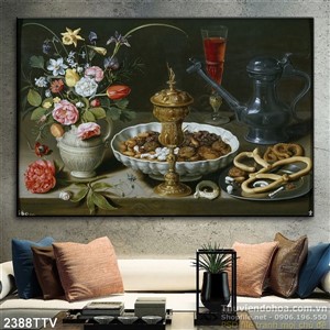 Tranh tĩnh vật hoa quả sơn dầu nghệ thuật