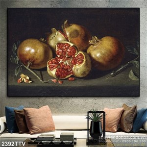 Tranh tĩnh vật hoa quả sơn dầu trang trí bếp