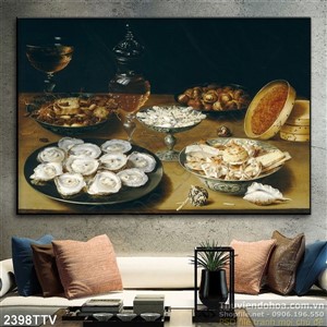 Tranh tĩnh vật hoa quả sơn dầu nghệ thuật