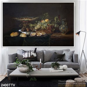 Tranh tĩnh vật hoa quả sơn dầu nghệ thuật