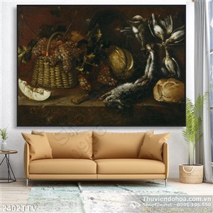 Tranh tĩnh vật hoa quả sơn dầu trang trí đẹp