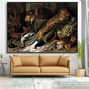 Tranh tĩnh vật hoa quả sơn dầu trang trí đẹp