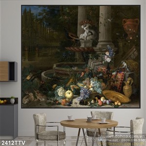 Tranh tĩnh vật hoa quả sơn dầu trang trí đẹp