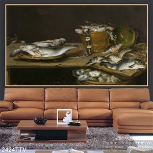 Tranh tĩnh vật hoa quả sơn dầu nghệ thuật