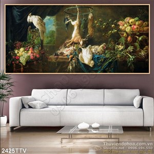 Tranh tĩnh vật hoa quả sơn dầu trang trí đẹp