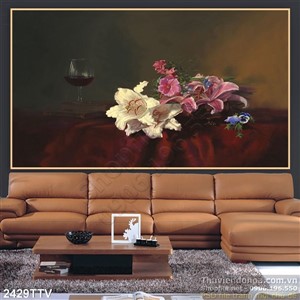 Tranh tĩnh vật hoa quả sơn dầu nghệ thuật đẹp