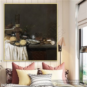 Tranh tĩnh vật hoa quả sơn dầu nghệ thuật đẹp