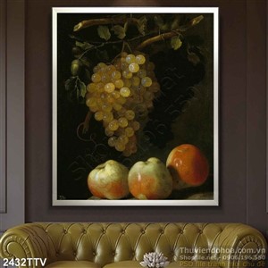 Tranh tĩnh vật hoa quả sơn dầu độc đáo