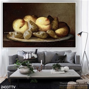 Tranh tĩnh vật hoa quả sơn dầu trang trí đẹp