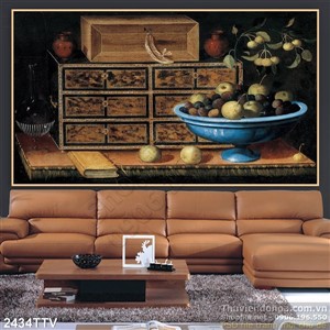 Tranh tĩnh vật hoa quả sơn dầu nghệ thuật