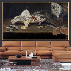 Tranh tĩnh vật hoa quả sơn dầu treo tường