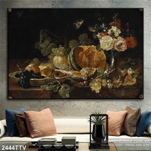 Tranh tĩnh vật hoa quả sơn dầu trang trí đẹp