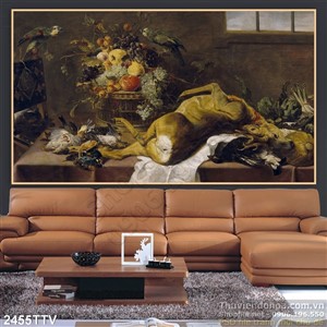 Tranh tĩnh vật hoa quả sơn dầu trang trí