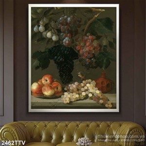 Tranh tĩnh vật hoa quả sơn dầu nghệ thuật