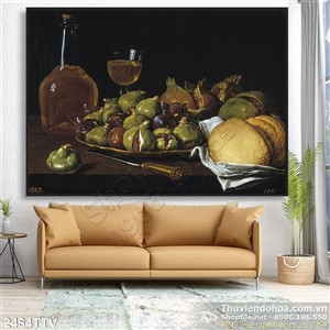 Tranh tĩnh vật hoa quả sơn dầu nghệ thuật đẹp
