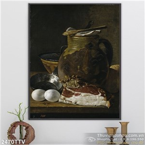 Tranh tĩnh vật hoa quả sơn dầu nghệ thuật đẹp